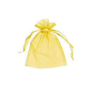 Saquinho de Organza Dourado 12x15cm