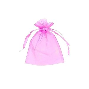 Saquinho de Organza Rosa 18x25 c/12
