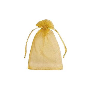 Saquinho de Organza Dourado 20x35 c/10