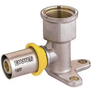 Cotovelo Com Flange Para Gas 20X1/2 Prensar Multi Gás, Emmet