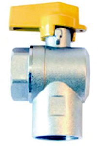 Registro Esfera Angular Para Gas 1"Ff, Emmeti