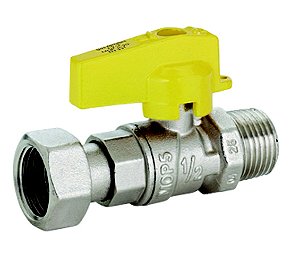 Registro / Valvula Norma Gas Reta Ptg(M) 1/2X1/2, Emmeti