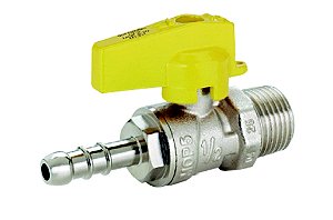 Registro / Valvula Norma Gas Reta 1/2(M)X3/8 Bm, Emmeti