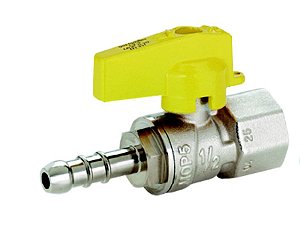 Registro / Valvula Reta Norma Gas 1/2 Femea X3/8 Bm, Emmeti