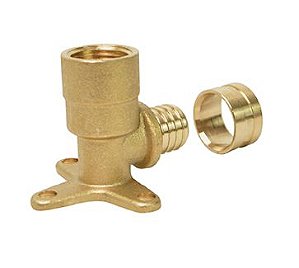 Cotovelo Base Fixa Curto 3 Abas 20X1/2" Pex, Emmeti