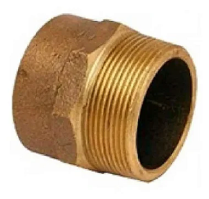 Conector Latão Macho Bronze Ramo B 35 RM 1.1/4"