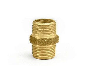 Niple Duplo Latão Bronze Ramo RM 1" RM 1"