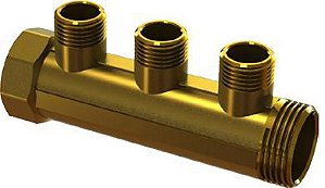 Distribuidor Roscar 3 Vias 1/2 Corpo 3/4 Pex, Emmeti