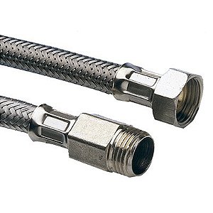 Flexível para Água Quente INOX Macho 1/2xFêmea 3/4 40cm