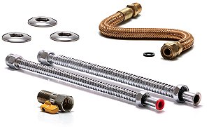 Kit Ligação 30cmx1/2 com Registro Reto