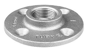 Flange Sextavado 1/2 NPT Media Pressao Tupy Preto