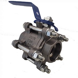 Valvula Esfera Tripartida 1 BSP Cl300 S1000 Wcb PP Tp/Hc BSP