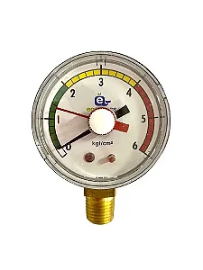 Manometro Com Ponteiro De Arraste 0 A 6 Kgf/Cm² Caixa Abs Pr
