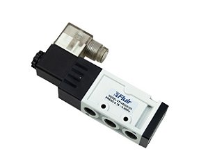 Válvula Solenoide Pneumática Namur 5/2 Vias 1/4 - 24 Vdc Flu