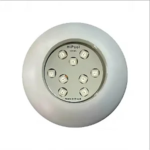 Refletor ABS 9W 9Leds 60Mm Rgb Hipool Branco