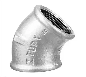 Cotovelo 45 3/4 NPT Media Pressao Tupy Preto