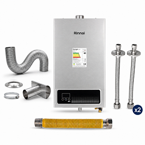 Aquecedor Rinnai E15 Gn – Kit Instalação Completa