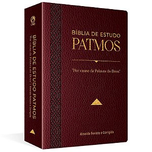 Bíblia de Estudo Patmos Grande Luxo Vinho