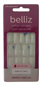 Unhas Belliz Naturais Com Curvatura 24un