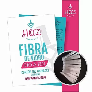 Fibra de Vidro p/ Alongamento - Fio a Fio - HQZ Nails - 100und