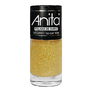 Top Coat Glitter Anita Folhas de Ouro e Prata