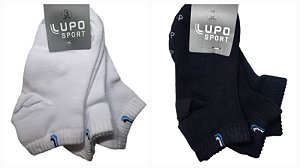 Kit c/3 Pares Meia Curta Adulto Walk Lupo