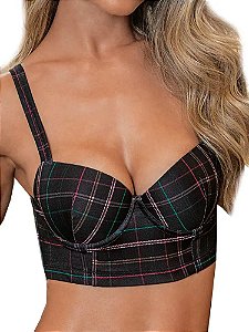 Sutiã Top Estampa Xadrez DeMillus 67129