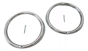 MOLDURA ARO FAROL FUSCA / KOMBI 75/85 FERRO CROM 1 FURO PAR