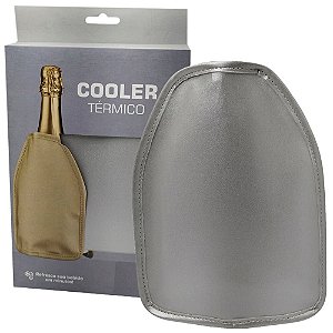 Cooler Térmico Bolsa Térmica Prata com Gel Vinho Espumante