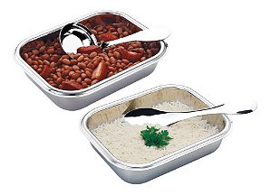 Conjunto Para Servir Inox Feijão E Arroz 4 Peças Zanella