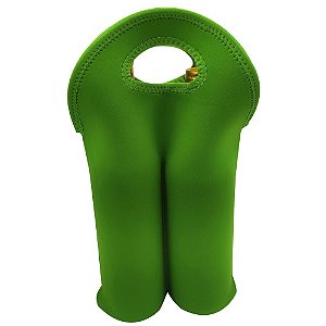 Bolsa Térmica C/ Alça Neoprene Green P/ 2 Garrafas De Vinho Boccati