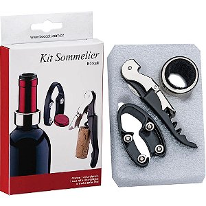 Kit Sommelier Econômico 3 Acessórios Boccati