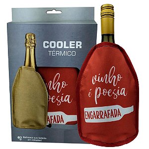 Cooler Térmico Bolsa Térmica Vermelha com Gel Vinho Espumant