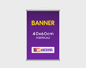 BANNER EM LONA 40X60CM (VERTICAL)