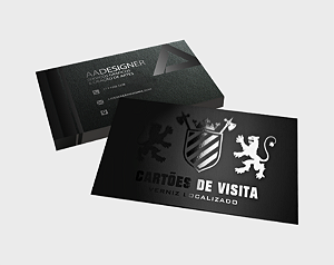 CARTÃO DE VISITA UV LOCALIZADO  (COLORIDO FRENTE E VERSO)