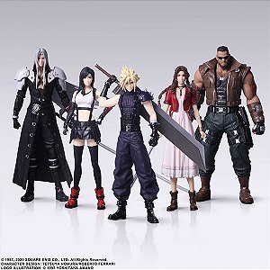 Final Fantasy. VII 7 - Remake Trading Arts - x5 - Conjunto com 5 action figures - Square Enix - PRONTA ENTREGA