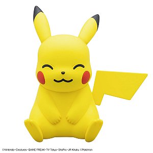 Pocket Monsters - Pikachu - Pokémon Plamo (16) - Sitting Pose - Model Kit (Bandai Spirits) - PRONTA ENTREGA
