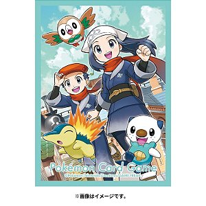 Official Card Sleeve Pokémon Center - Cyndaquil, Oshawott & Rowlet - PRONTA ENTREGA