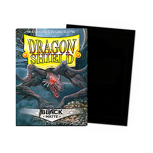 Dragon Shield - Black Matte - 100 Sleeves Tamanho Padrão 63x88mm - PRONTA ENTREGA