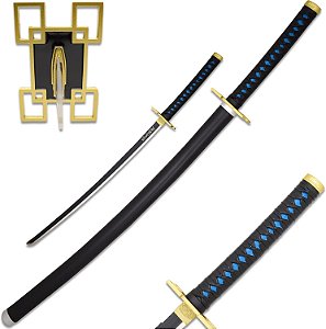 Espada Katana Metal Sem Fio - Demon Slayer - Muichiro Tokito - Cosplay Coleção