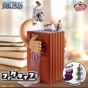 One Piece - Monkey D. Luffy - Fig Life! (Suporte Para Livros) - Gear 5 - vol.5 (Bandai Spirits) - RESERVA