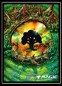 Official Card Sleeve Magic - Tarkir: Dragonstorm - Forest - Pronta Entrega