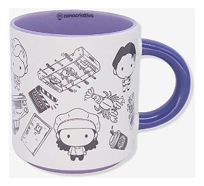 Caneca Grafite Ícones Friends - 500ml - Zonacriativa - Pronta Entrega