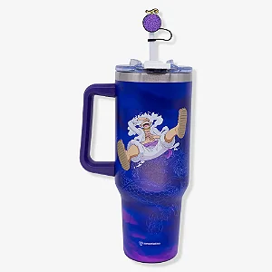 Copo Térmico Tumbler c/Pingente Monkey D. Luffy Gear 5 – One Piece - 1,15lt - Zonacriativa - Pronta Entrega