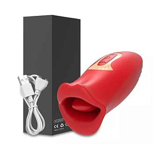 VIBRADOR BOCA ESTIMULADORA COM MOVIMENTOS E VIBRAÇÃO