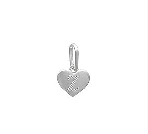 Pingente letra Z formato coração em prata 925