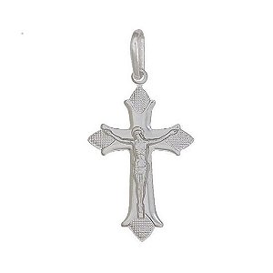 Pingente crucifixo médio 20x30mm prata 925