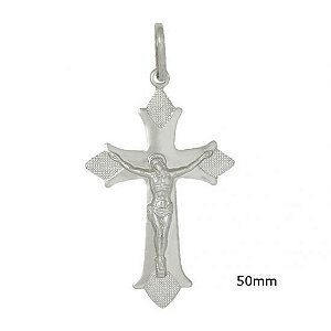 Pingente cruz portuguesa grande 5cm prata 925