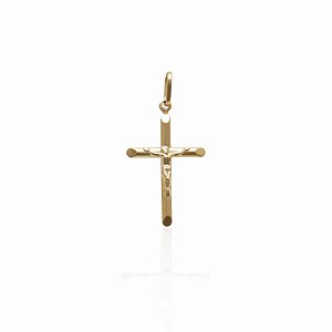 Pingente crucifixo médio ouro 18k