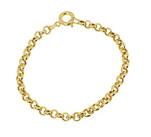 Pulseira feminina elo Portugûes em Ouro 18k - 750